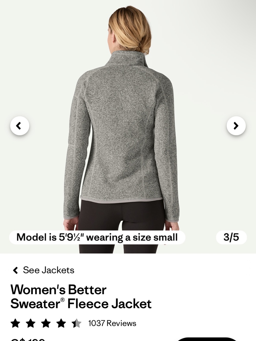 Patagonia Women's Better Sweater Fleece Jacket - Birch White - Picture 2 of 5